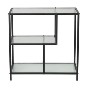 Vakkenkast Memphis - glas/ijzer - 60x60x30 cm