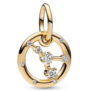 Pandora 762708C01 Hangbedel Kreeft Zodiac zilver-zirconia goudkleurig-wit