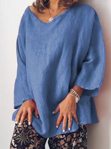 Casual O Neck Long Sleeve Top Tunic