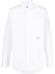 424 chemise à logo brodé - Blanc