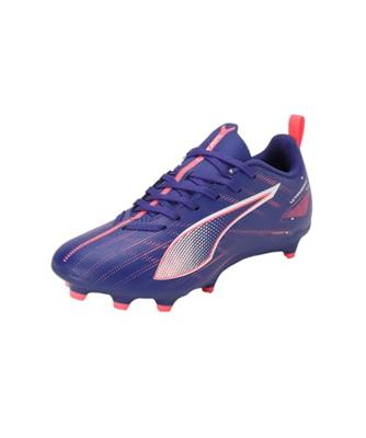 PUMA Ultra 5 Play Fg/Ag Jr voetbalschoen voor kinderen, uniseks, Lapis Lazuli PUMA White Sunset Glow, 4 UK