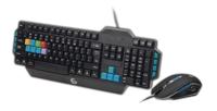 Gembird KBS-UMG-01-DE keyboard Mouse included Gaming USB German Black
