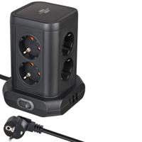 Brennenstuhl 8-polige tower met USB en USB C