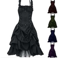 Punk Gothic Middeleeuws Cocktail jurk Vintage Jurk Jurken Gemaskerd Bal Gothic meisje Grote maten Dames Halloween Halloween Schoolfeest Festival Kleding Zomer Lightinthebox