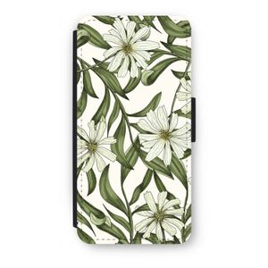 Wit bloemenpatroon: iPhone 8 Flip Hoesje