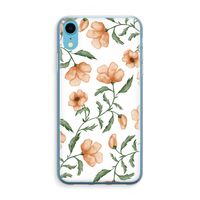 Peachy flowers: iPhone XR Transparant Hoesje - thumbnail