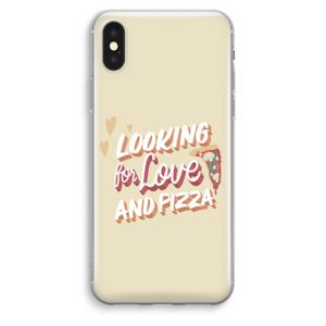 Pizza is the answer: iPhone XS Max Transparant Hoesje