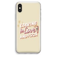 Pizza is the answer: iPhone XS Max Transparant Hoesje