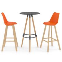 vidaXL 3-delige Barset oranje