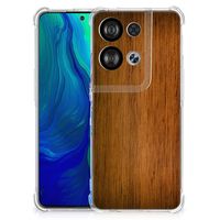 OPPO Reno8 Stevig Telefoonhoesje Donker Hout