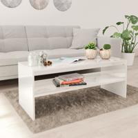 vidaXL Salontafel 100x40x40 cm spaanplaat hoogglans wit