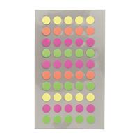 Hobby stickers - 400x stuks - D8 mm - neon gekleurde ronde stickers - Kantoor stickers - Scrapbook - thumbnail