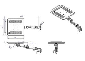 LINDY 40699 Laptophouder Kantelbaar