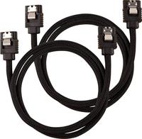 Corsair Hoogwaardige SATA-kabel met mantel 60 cm (zwarte kleur)