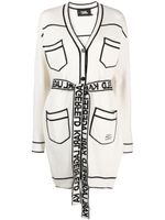 Karl Lagerfeld cardigan à logo imprimé - Blanc