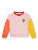 Kenzo Kids sweat en coton à motif Varsity Tiger brodé - Rose