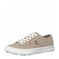 s.Oliver Regan sneakers met slangenprint beige