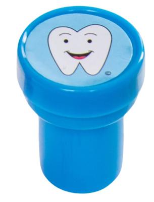 LG Imports stempel tand 3,5 x 3 cm blauw