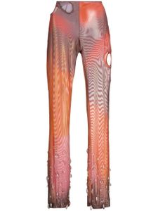 GCDS pantalon Sita Drops à coupe évasée - Orange