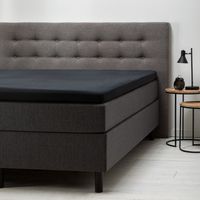 Hoeslaken Stretch - Topper - Zwart - 190x200 cm - Zwart - Fresh and Co - Dekbed-Discounter.nl