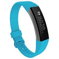 By Qubix - Compatible met Fitbit Alta HR siliconen bandje met gesp - Maat: Large - Zee Blauw - Compatible fitbit bandje