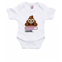 Baby rompertje - Loading Poop - wit/roze - babyshower/kraamcadeau - thumbnail