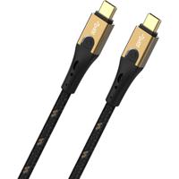 Oehlbach USB-kabel USB 3.2 Gen2 (USB 3.1 Gen2) USB-C stekker, USB-C stekker 3.00 m Zwart/goud D1C9533