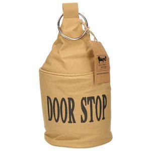 Canvas bruine deurstopper met ring 2.7 kg   -