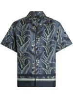 ETRO floral-print silk shirt - Gris