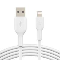 Belkin Lightning-kabel (Boost Charge Lightning/USB-kabel voor iPhone, iPad, AirPods) MFi-gecertificeerde iPhone-laadkabel (wit, 1 m)