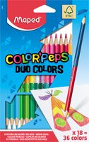 Maped kleurpotlood Color&apos;Peps Duo, blister met 18 stuks