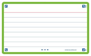 Flashcard Oxford 2.0 75x125mm 80vel 250gr lijn groen