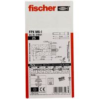 Fischer 519021 schroefanker & muurplug 25 stuk(s) Wiganker 75 mm - thumbnail