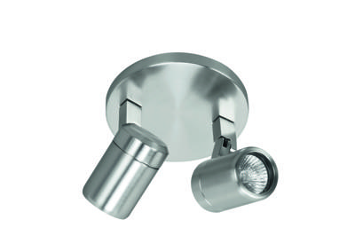 HighLight spot Rain 2 lichts rond - mat staal