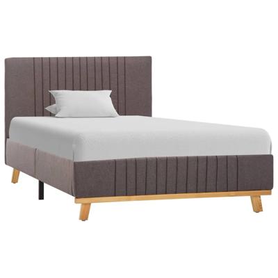 vidaXL Bedframe stof taupe 90x200 cm vidaXL Bedframe stof taupe 90x200 cm