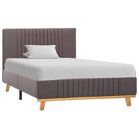 vidaXL Bedframe stof taupe 90x200 cm