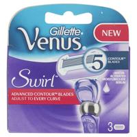 Gillette Venus Swirl scheermesjes voor dames, verpakking van 3 navulbladen, (verpakking kan variëren)