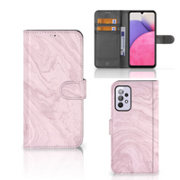 Samsung Galaxy A33 5G Bookcase Marble Pink - Origineel Cadeau Vriendin - thumbnail