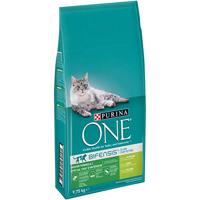PURINA ONE Bifensis Droogvoer voor katten, indoor formule, rijk aan kalkoen en volkoren granen, 9,75 kg