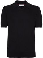 Brunello Cucinelli polo à design nervuré - Noir