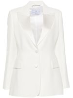 Ermanno Scervino blazer en crêpe à simple boutonnage - Blanc