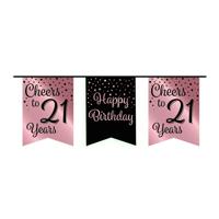 Vlaggenlijn 21 jaar rosé-zwart