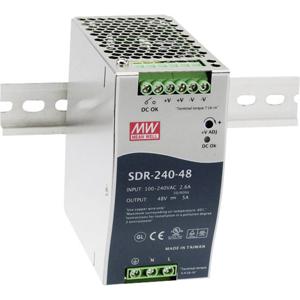 Mean Well SDR-240-48 DIN-rail netvoeding 48 V/DC 5 A 240 W Aantal uitgangen: 1 x Inhoud: 1 stuk(s)