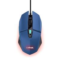 Trust Gaming GXT 109B Felox Gaming Muis met 6 Programmeerbare Knoppen, Ledverlichting, Geïntegreerde Software, 200-6400 DPI, 150 cm USB Kabel, Wired Gaming Mouse voor PC/Laptop - Blauw