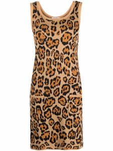 Christian Dior Pre-Owned robe en maille à motif animalier (années 2010) - Tons neutres