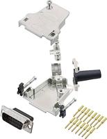 Encitech D45ZF15-DBCP15-K 6355-0049-02 D-SUB Stiftleisten-Set 45° Polzahl: 15 Crimpen 1 pc(s)