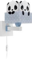 Dalber Kinderkamer wandlamp Panda soft blauw 63169T