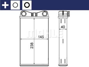 Kachelradiateur, interieurverwarming MAHLE, u.a. für Audi, Seat