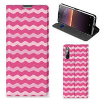 Sony Xperia L4 Hoesje met Magneet Waves Pink