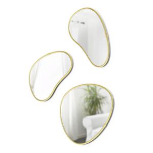 Umbra Hubba Pebble Spiegel - Set van 3 - Brass